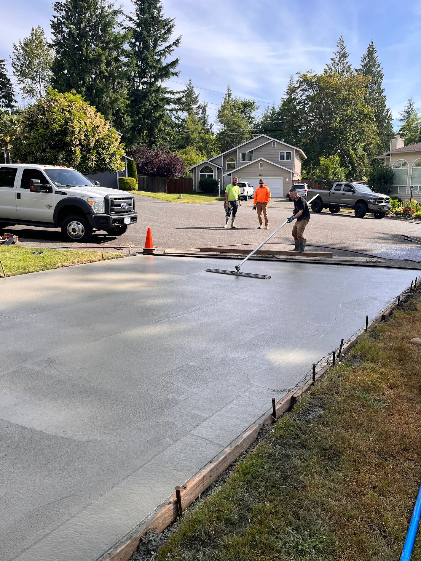 Front porch and walkway concrete pour